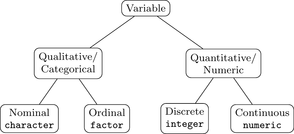 A possible classification of variables.